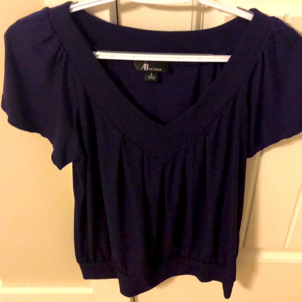 Purple v neck blouse